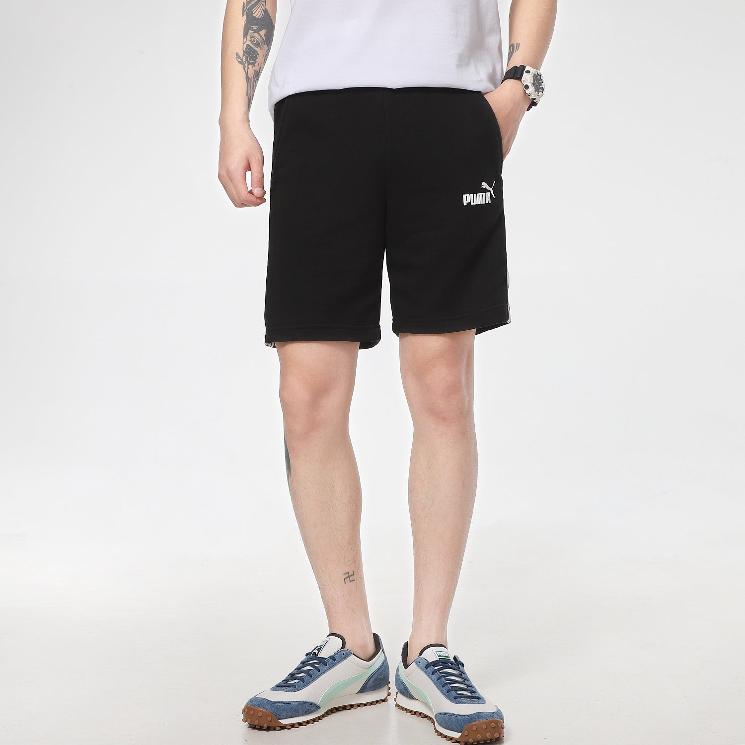PUMA Rebel Sweat Shorts 'Black' 533192-01
