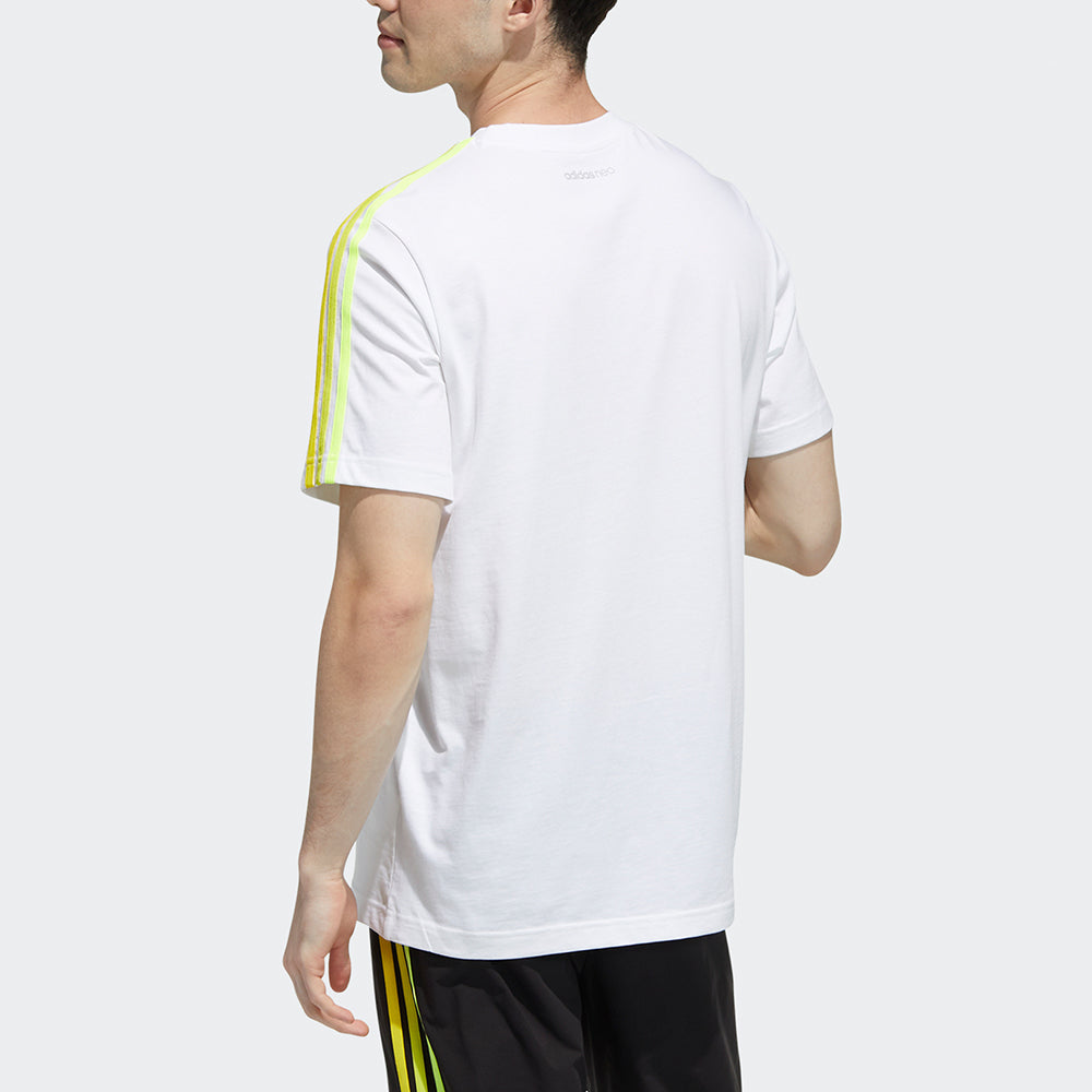 adidas neo M FAV 3S GR T 2 Printing Sports Round Neck Short Sleeve White GP5663