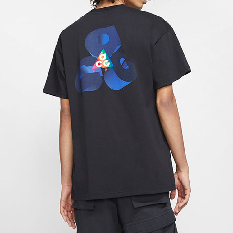 Nike ACG 3D Printing Casual Sports Short Sleeve Black BV8351-011