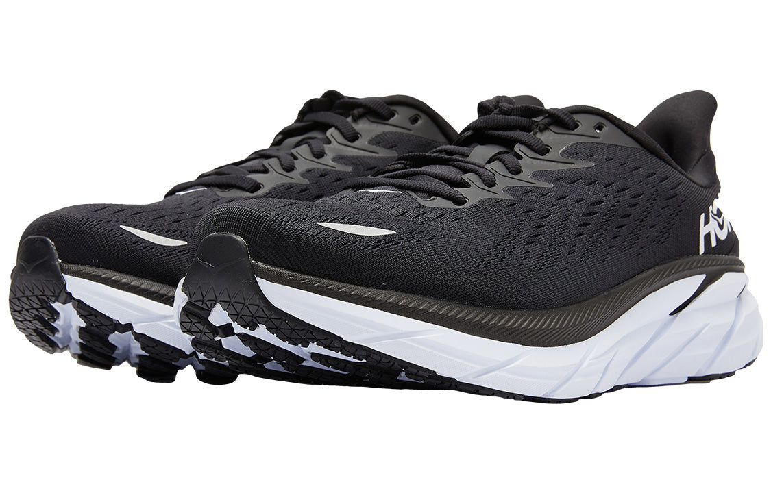 HOKA ONE ONE Clifton 8 2E Wide 'Black White' 1121374-BWHT