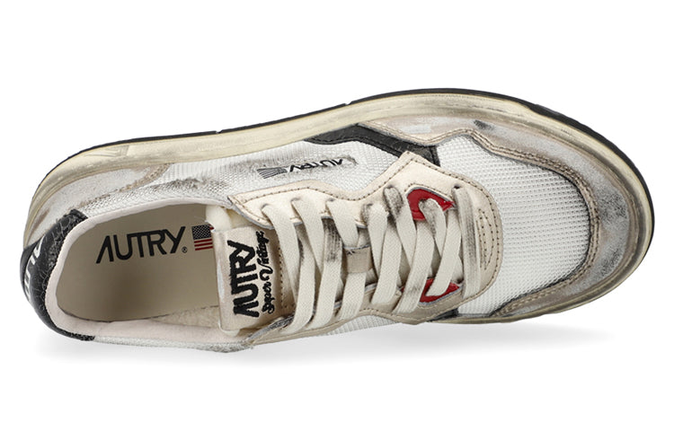 (WMNS) Autry Low Super Vintage Mesh Sneakers 'White Black' AVLW-MS09