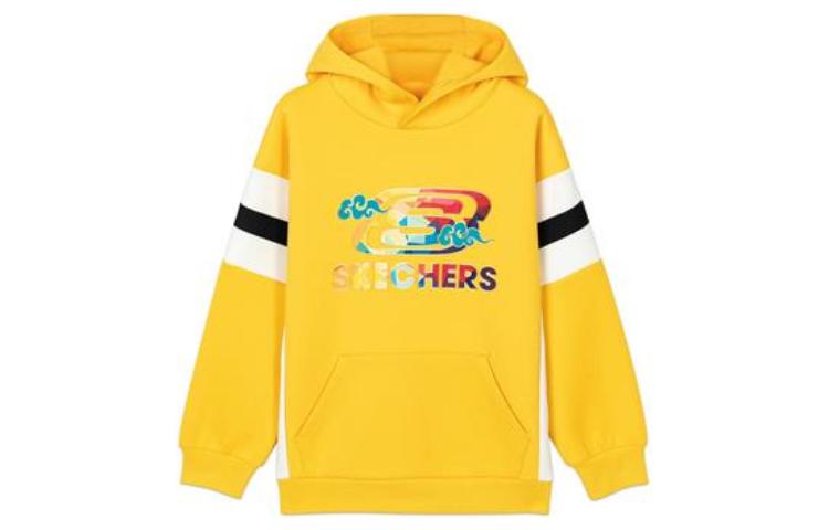 (GS) Skechers CNY Series Logo Printed Hoodie 'Red Black' L121B017