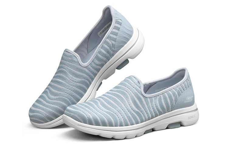 (WMNS) Skechers Go Walk 'Light Silver Grey' 124164-GRY