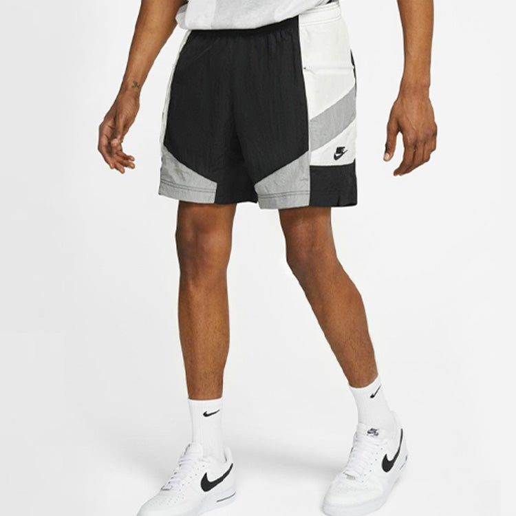 Nike Side Pocket Colorblock Casual Shorts Black White Gray CJ4937-121
