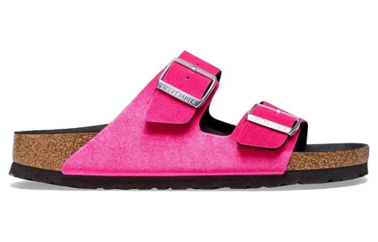 (WMNS) Birkenstock Arizona Rivet Logo Velvet Narrow Fit 'velvet Pink' 1025488