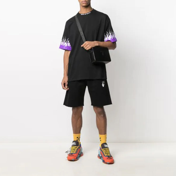 Off-White FW21 Casual Shorts Version Black OMCI006R21FLE0021032-1