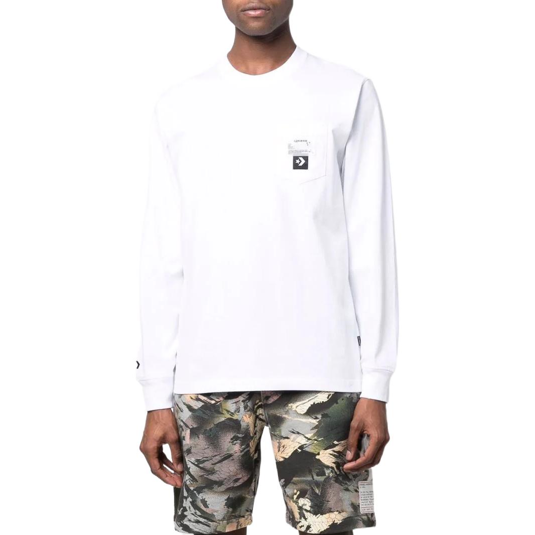 Converse x Josh Vides Long Sleeve Pocket Tee Asia Sizing 'White' 10023693-A01