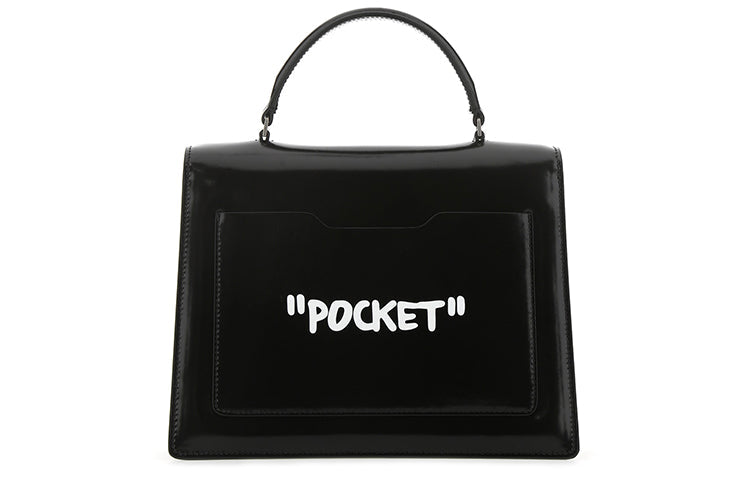 (WMNS) Off-White Jitney 1.4 Arrows Graffiti Printing Single-Shoulder Bag Black OWNA090R21LEA0061001