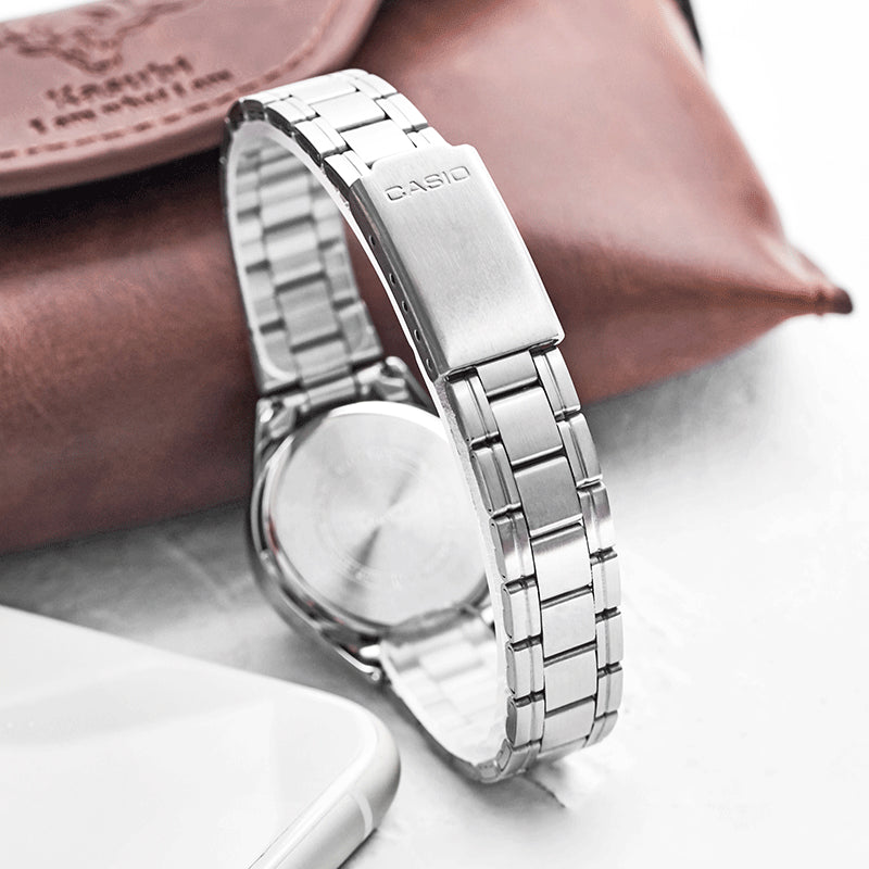 CASIO Waterproof Stainless Steel Strap Quartz Silver Analog LTP-V005D-7A