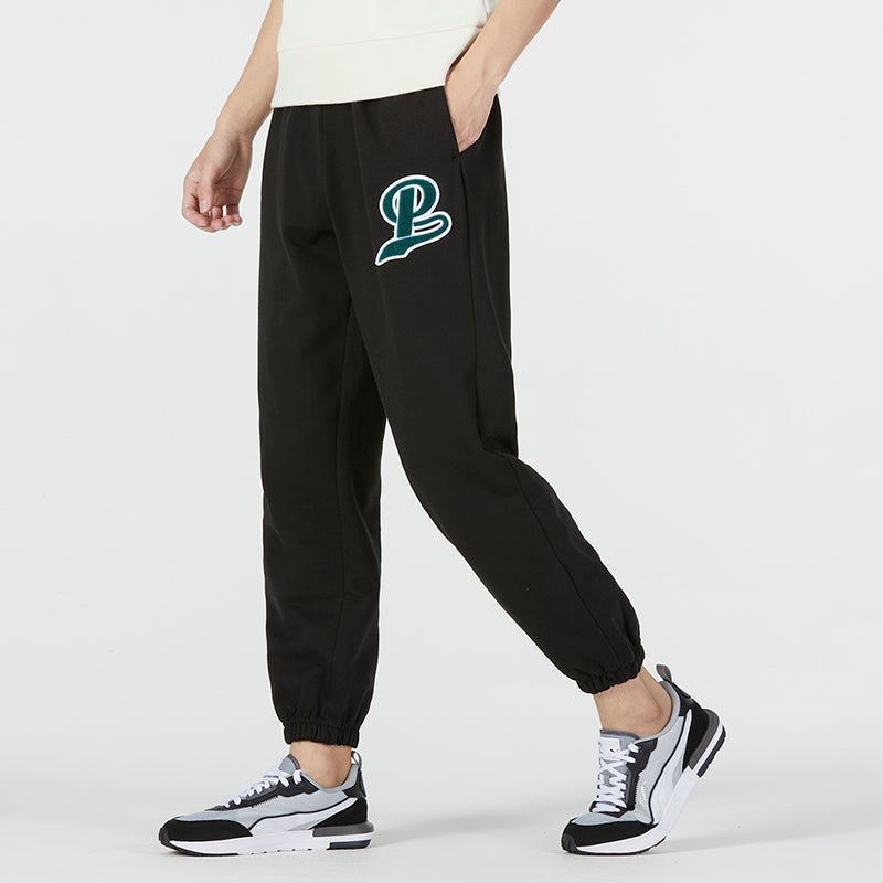 PUMA Team Sweatpants 'Black Green' 539269-01