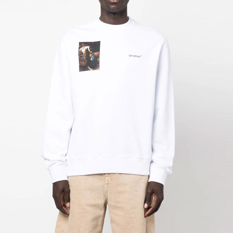 Off-White Caravaggio-print Sweatshirt 'White' OMBA057C99FLE0110110