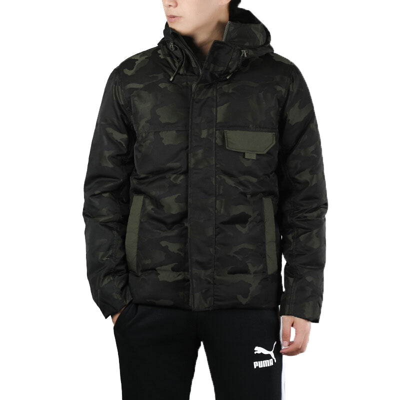 PUMA Streetstyle 480 Hooded Camo Down Jacket 'Black' 581639-70
