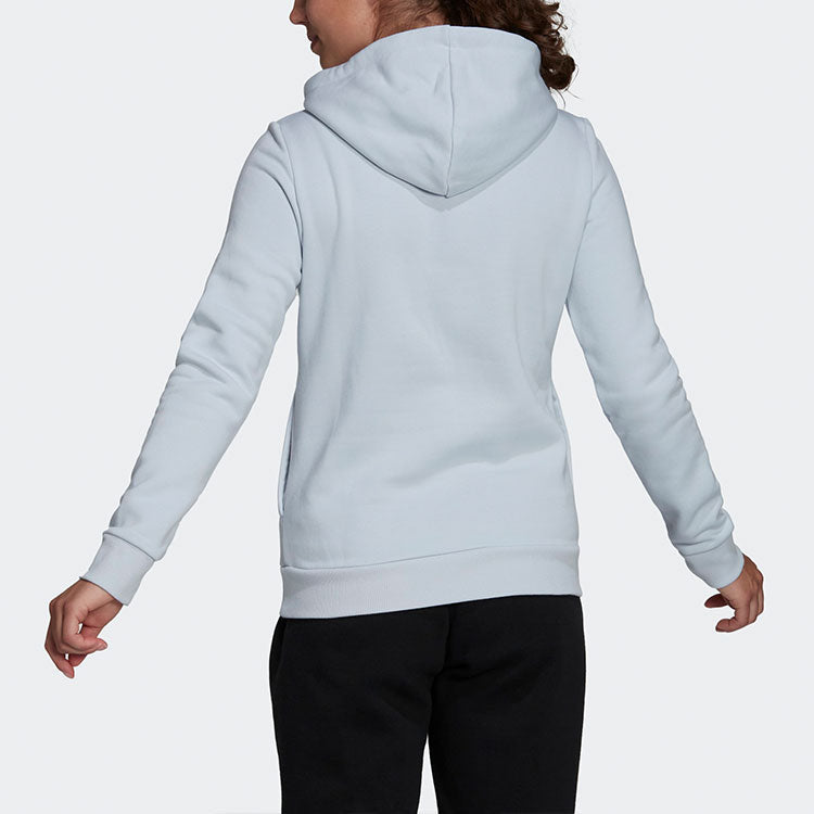 (WMNS) adidas Loungewear Logo Fleece Hoodie 'Grey' H07890