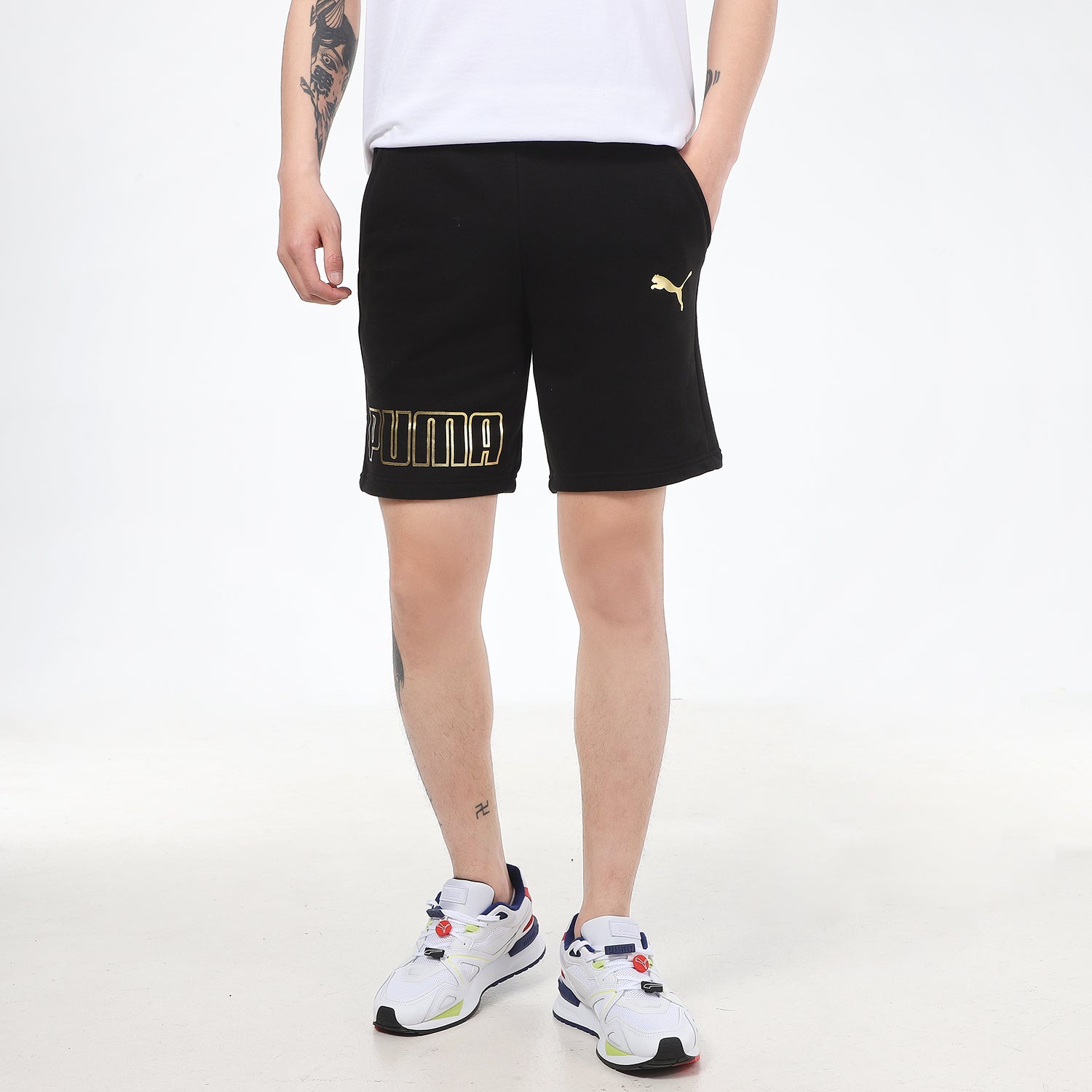 PUMA Logo Sports Shorts 'Black' 847590-51
