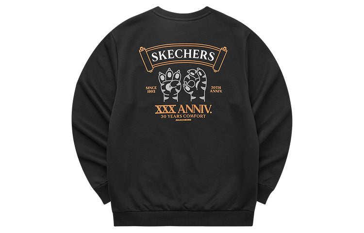 Skechers Graphic Crew Sweater 'White Black Grey' L122U270