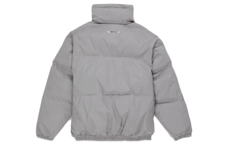 Fear of God Essentials SS20 Puffer Jacket Silver Reflective FOG-SS20-96