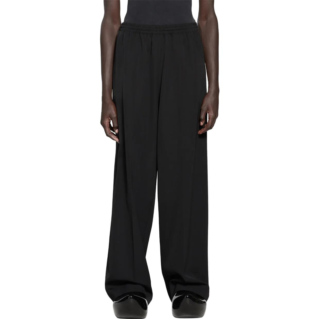 Balenciaga Elastic Waist Straight Leg Pants 'Black' 743903TNT391000