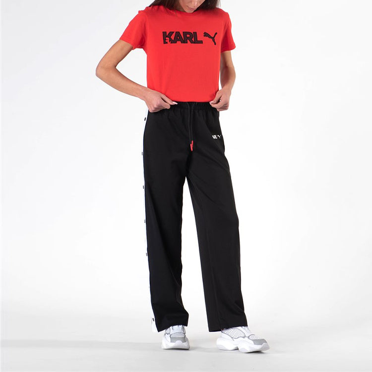 (WMNS) PUMA x KARL LAGERFELD FENDI Crossover Short Sleeve Red 595565-47