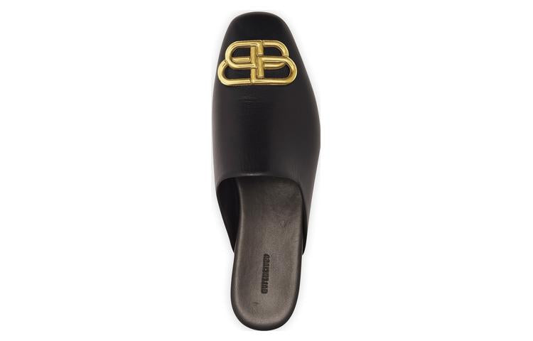 (WMNS) Balenciaga Sandals 'Black and Medal Logo' 590935WA72C1000
