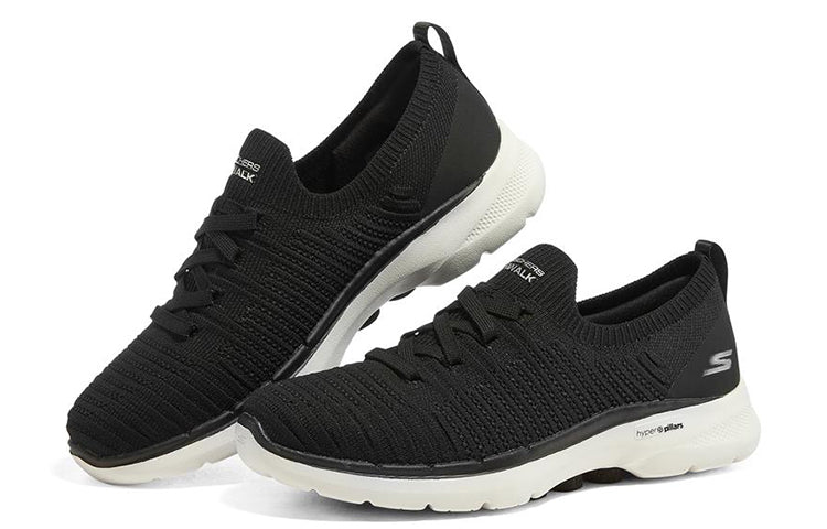 (WMNS) Skechers Go Walk 6 Low Top Black 124504-BKW