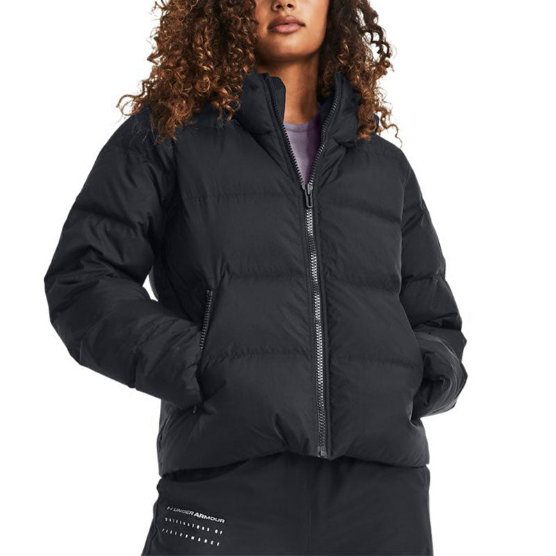 (WMNS) Under Armour ColdGear Infrared Down Hooded Jacket 'Black' 1378861-001