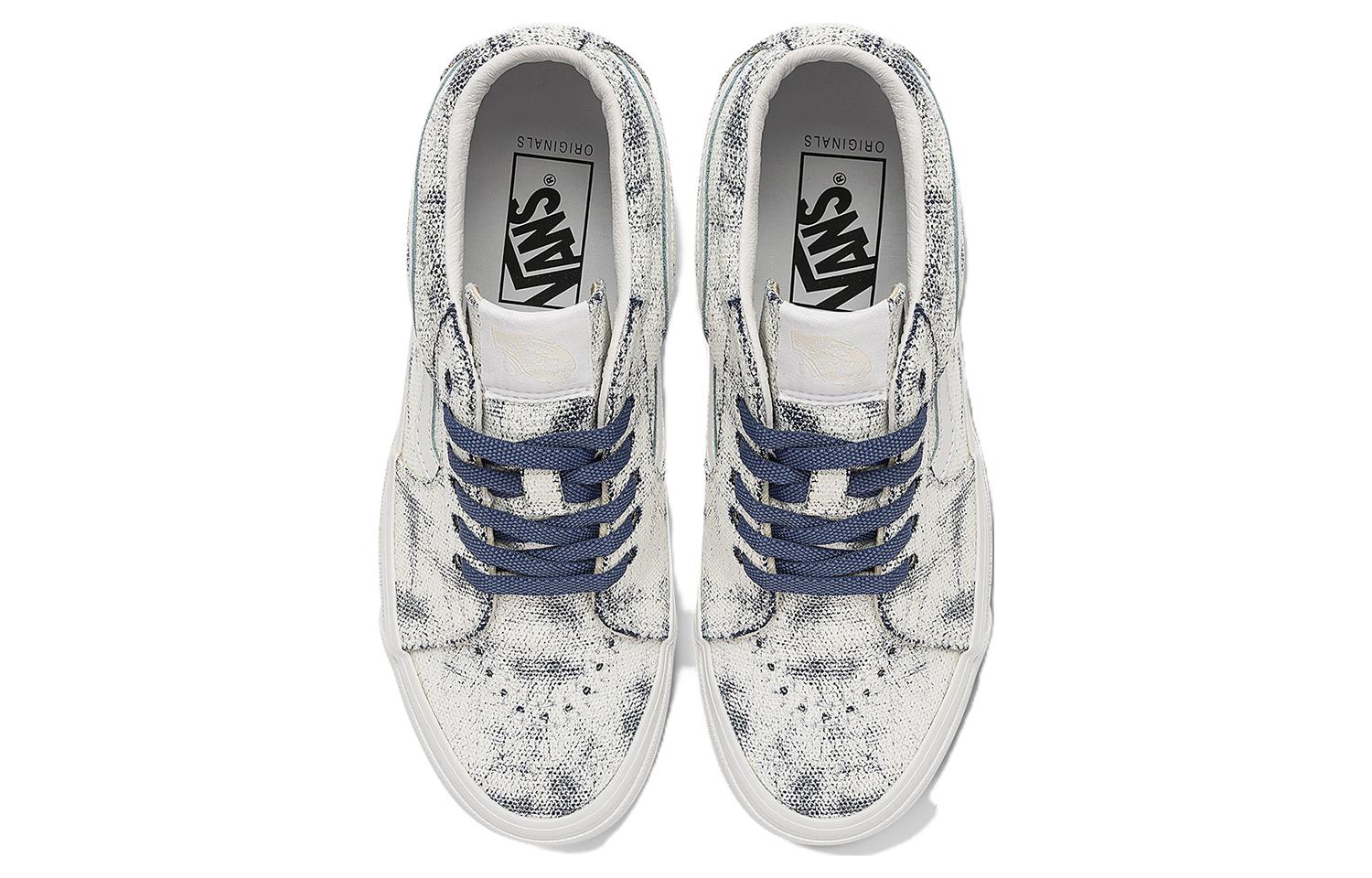 Vans OG Sk8-Mid LX 'Distress White Navy' VN0A4BVCWTM
