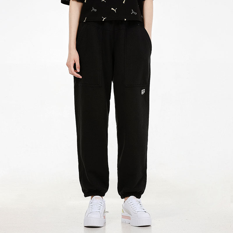 (WMNS) PUMA Sports Running Breathable Long Pants Black 533054-01