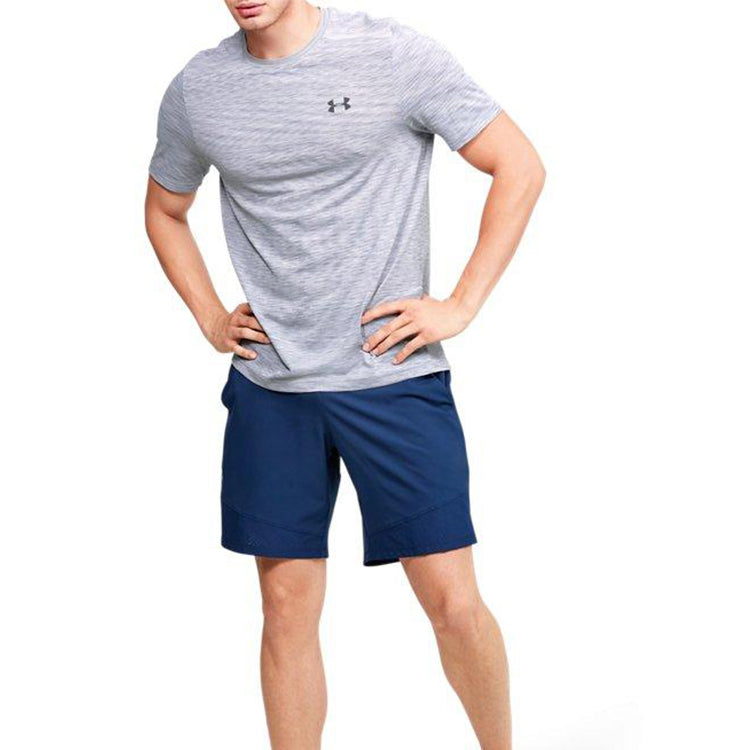 Men's Under Armour UA Seamless SS Training Sports Short Sleeve Gray 1347751-011