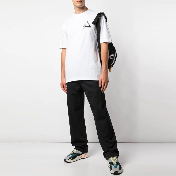 PALACE Tri-Shadow Christmas Limited Black Gray Triangle Logo Round Neck Short Sleeve White T-Shirt P15TS239