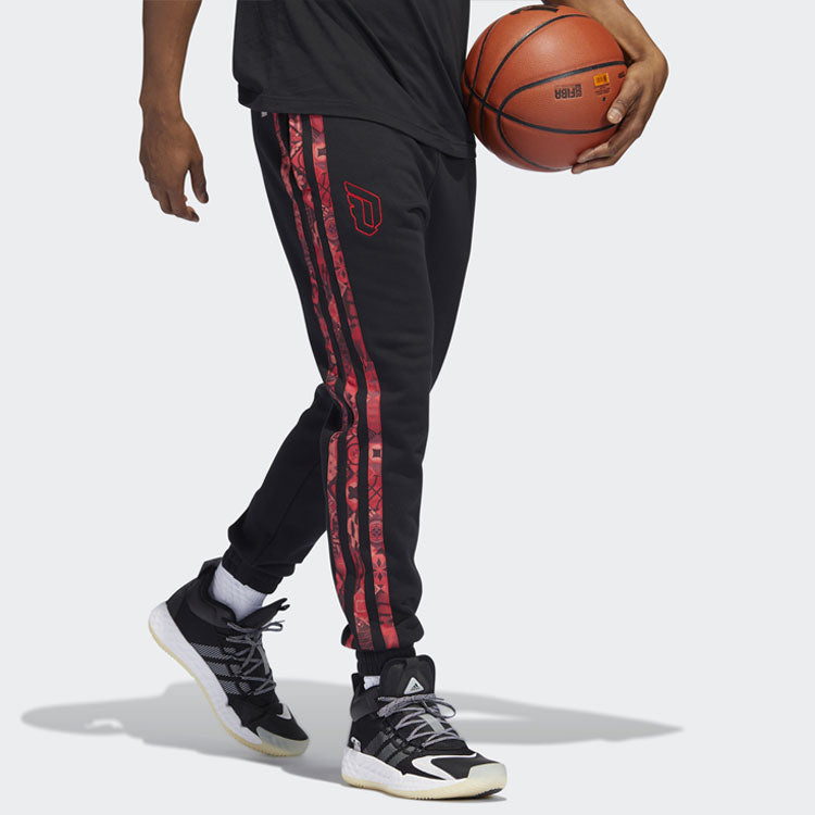 adidas Mic Dame Pant limited Side Stripe Basketball Sports Bundle Feet Pants Black HP1022