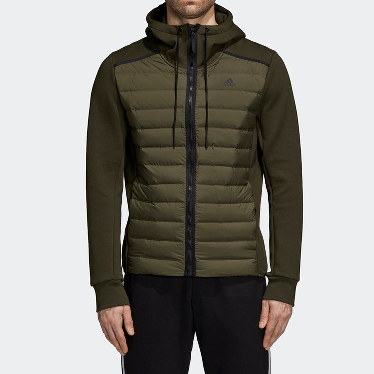 adidas Varilite Hybrid Short Down Jacket Green CY8722