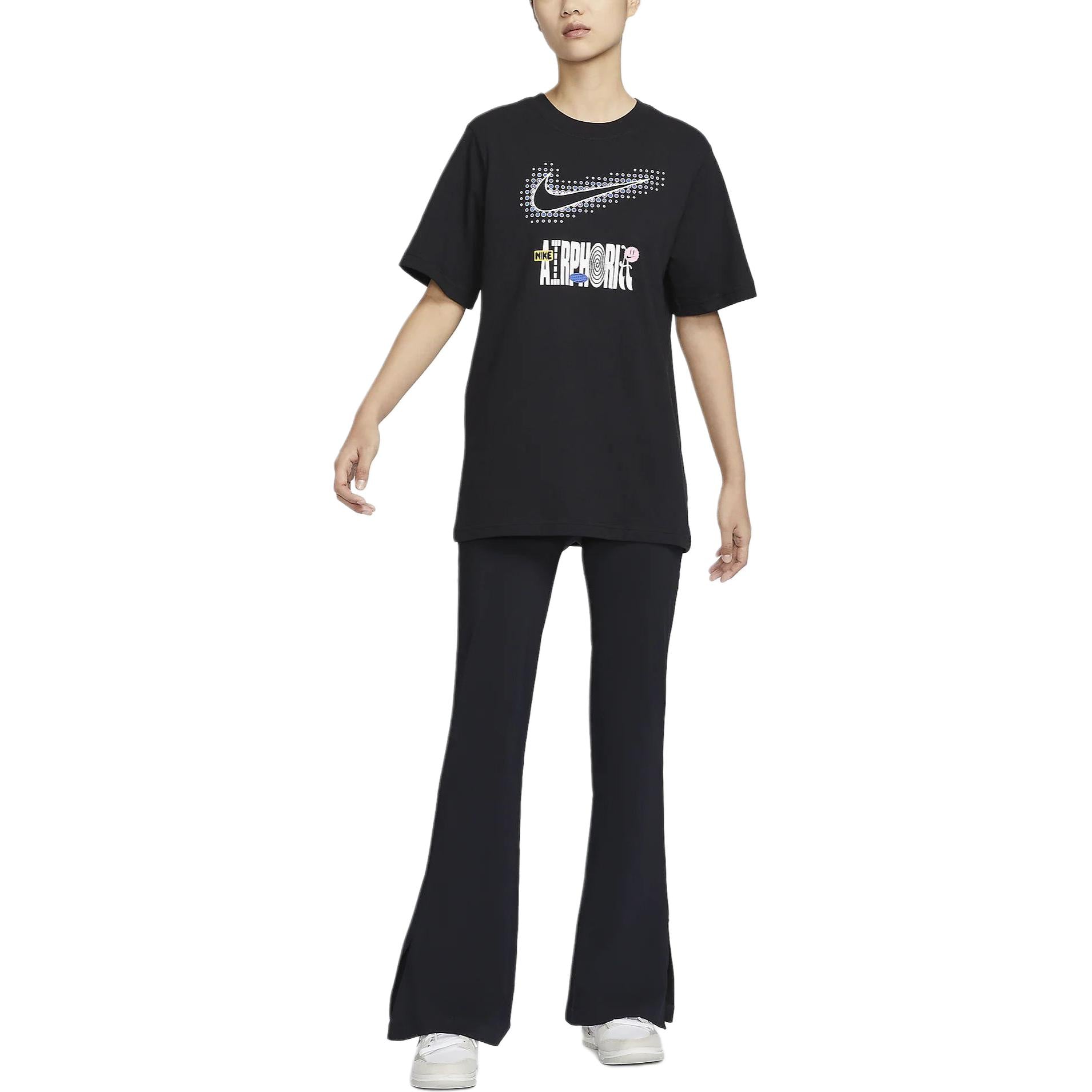 (WMNS) Nike Sportswear Graphic T-Shirt Asia Sizing 'Black' FV4263-010