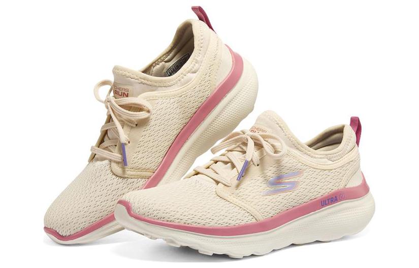 (WMNS) Skechers Go Run Motion 'White Pink' 128432-NAT
