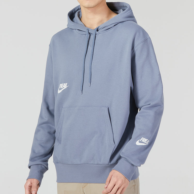Men's Nike Logo Printing Drawstring Hooded Casual Blue DQ5650-493