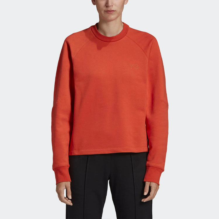 (WMNS) Y-3 Solid Color Basic Round Neck Hoodie Orange GK4437