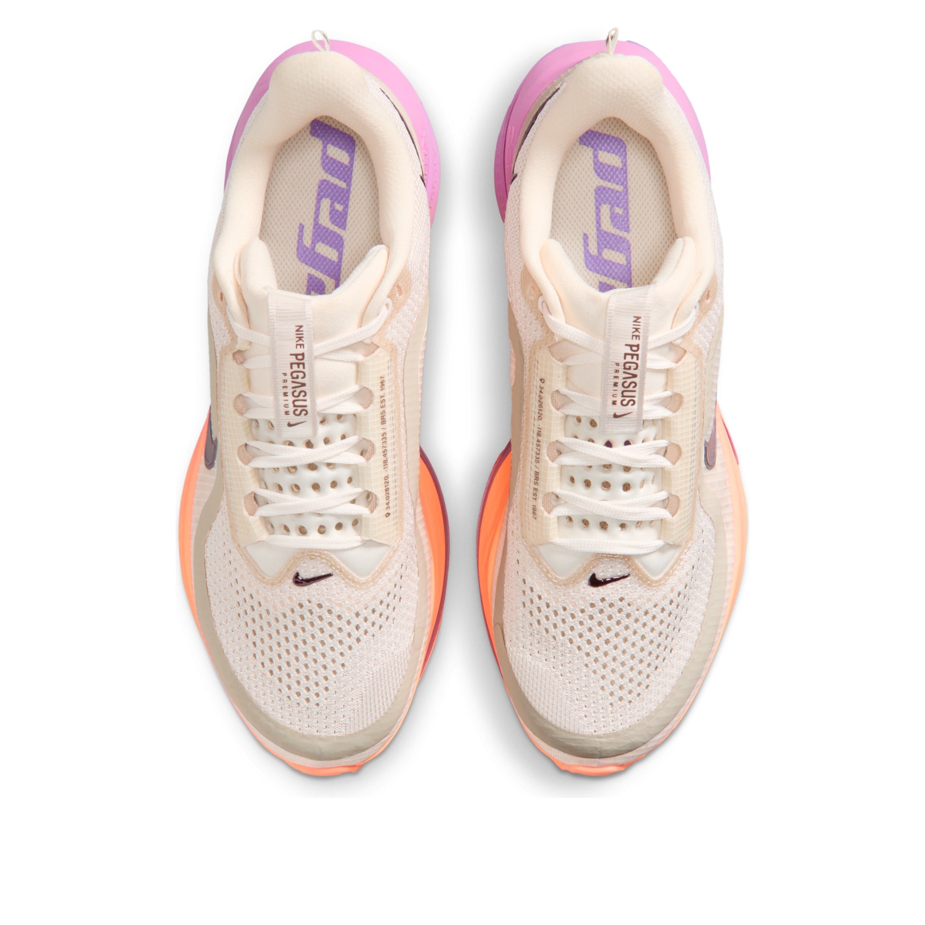(WMNS) Nike Pegasus Premium 'Chalk Orange Pulse Bright Violet' HQ2593-113