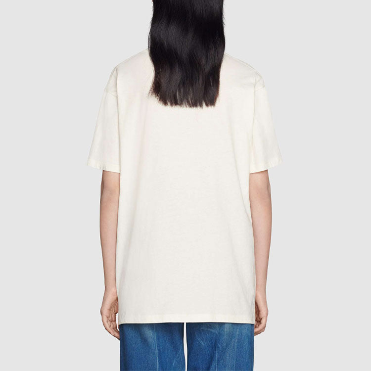 (WMNS) Gucci x Doraemon Logo-print T-shirt 'White' 615044-XJDIM-9095