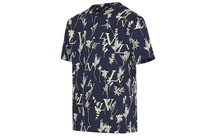 LOUIS VUITTON LV Leaf Discharge Wheat Ear Print For Men Navy 1A7X2Z