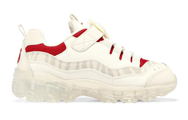 (GS) Skechers Ice D'lites 'Cream White Red' 317006L-NTRD
