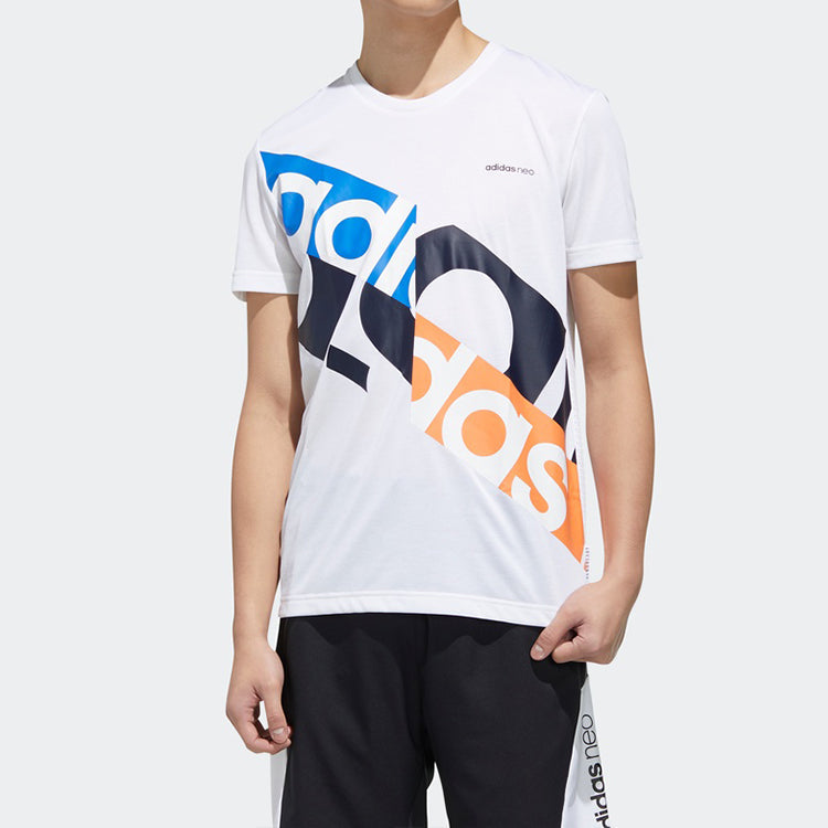 adidas neo M Cs Printing Short Sleeve White FN6501
