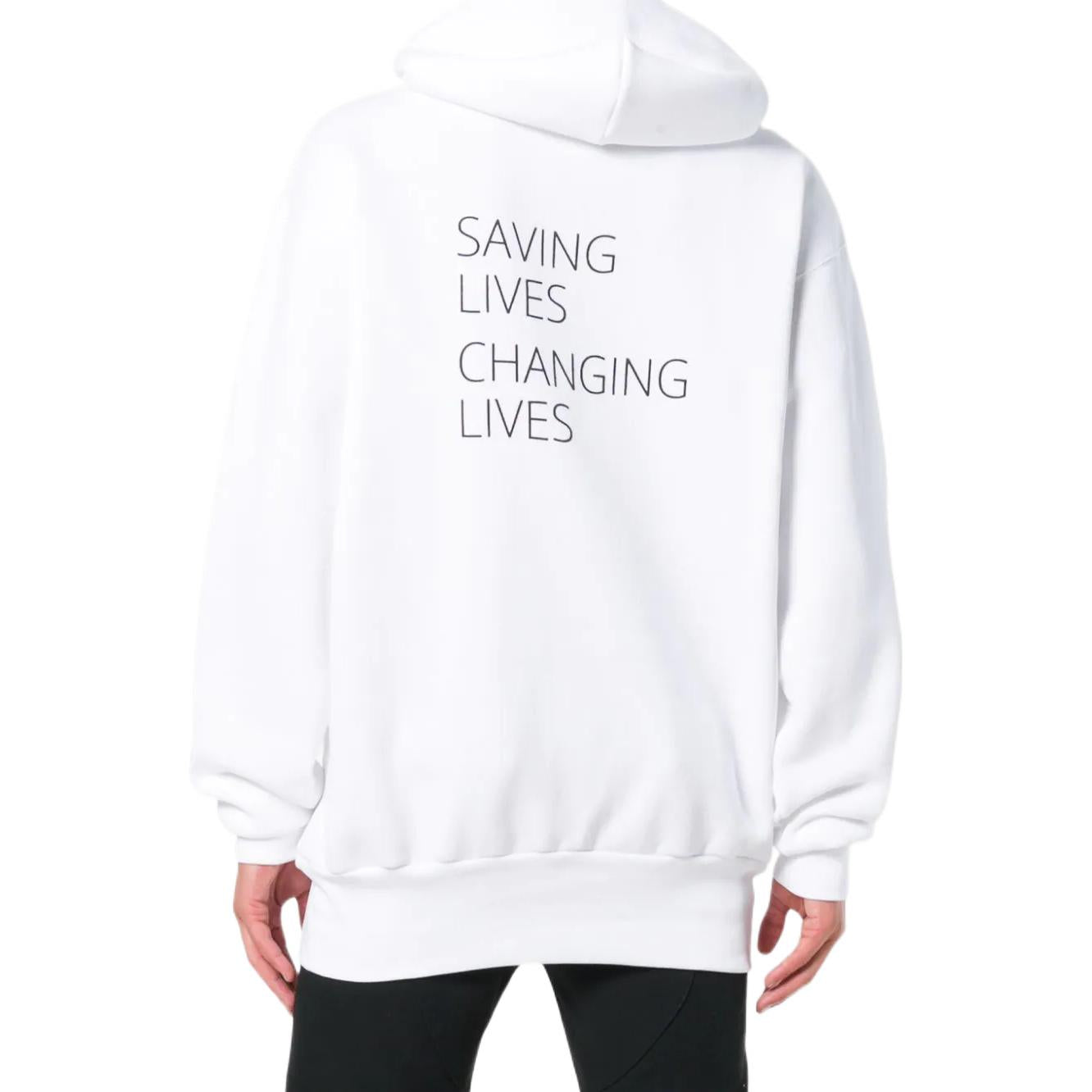 Balenciaga x World Food Programme Hoodie 'White Black' 541870TCV343307