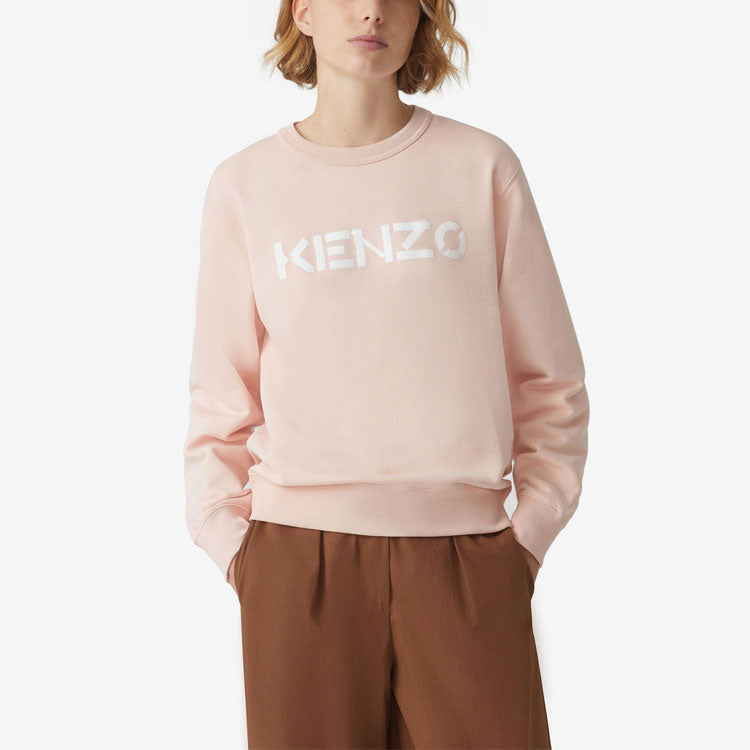 (WMNS) KENZO Chest Alphabet Logo Printing Pullover Hoodie Pink FA62SW8214MD-34