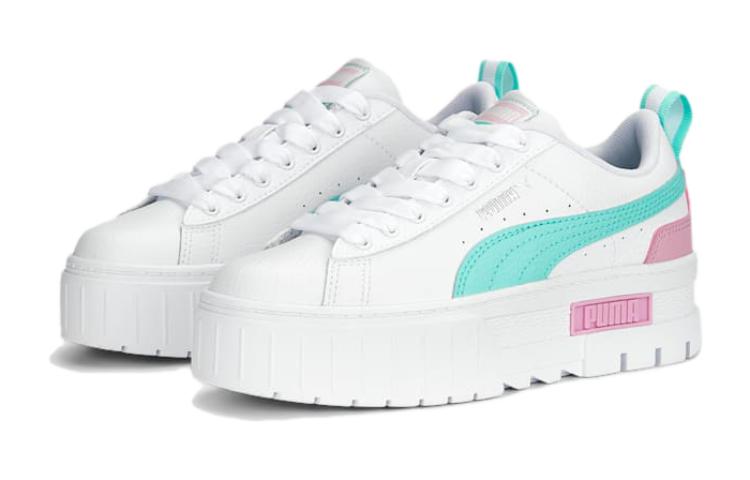(GS) PUMA Mayze Leather 'White Mint' 384527-14