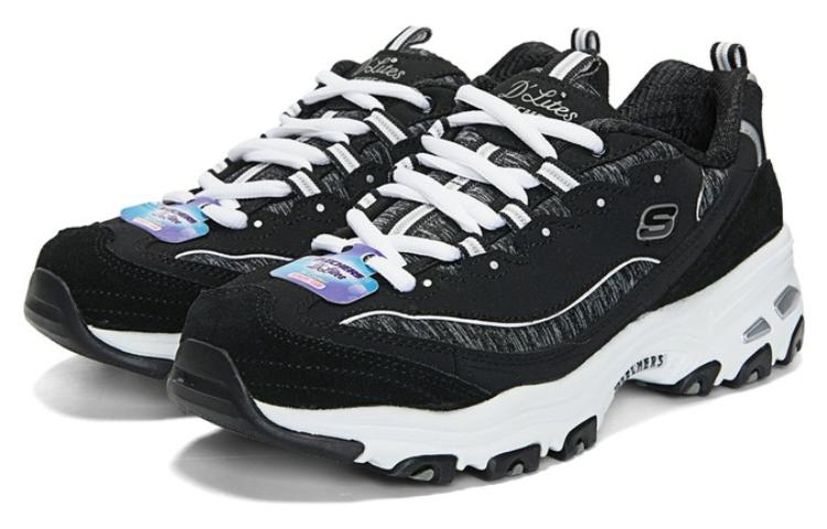 (WMNS) Skechers D'LITES 'Black' 11936-BKW
