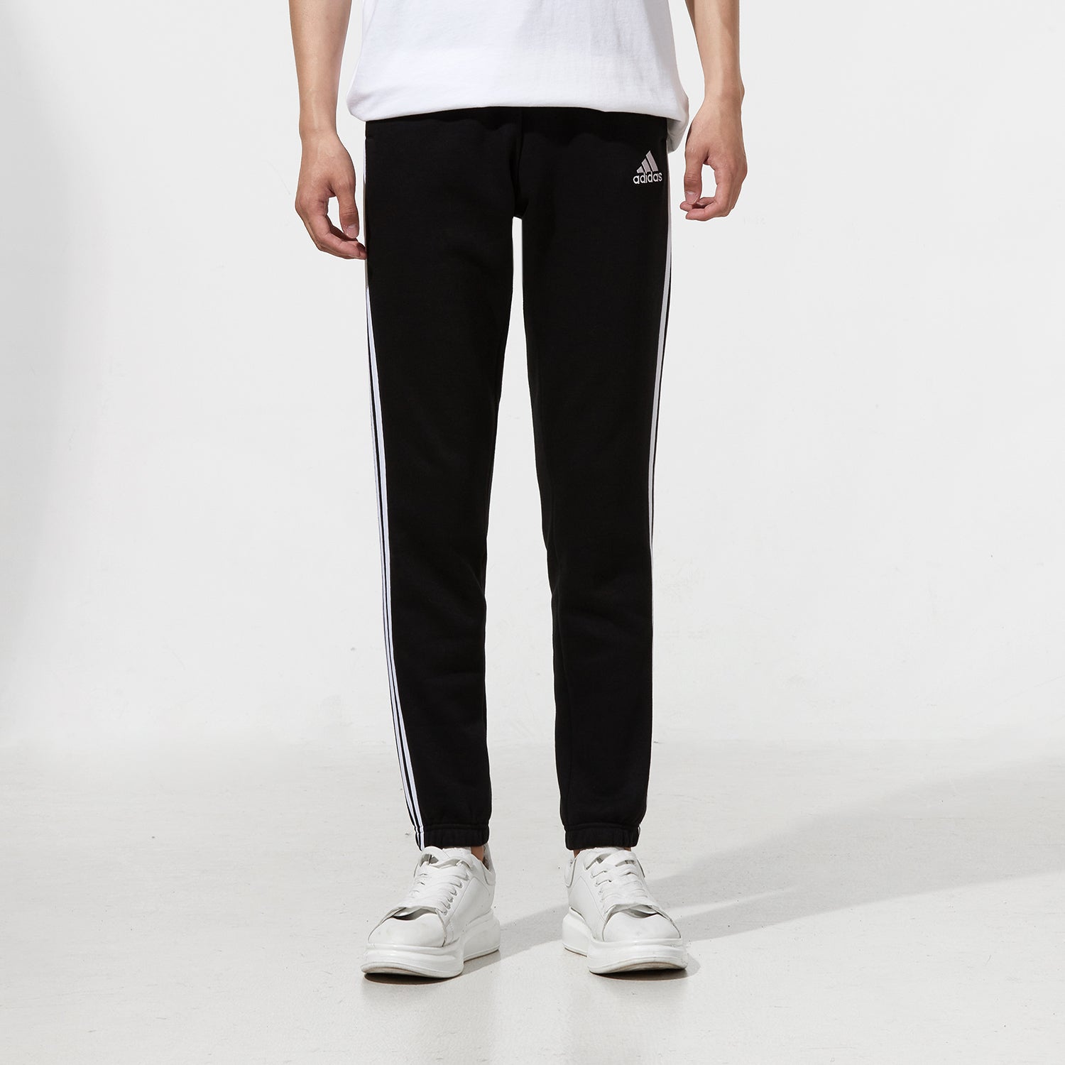 Men's adidas 3s Fl Te Pt Casual Sports Running Side Stripe Long Pants/Trousers Black GK8822