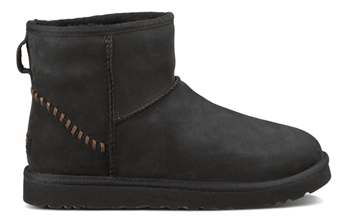 UGG Classic Mini Deco Snow Boots 'Black Grey' 1003945-BLK