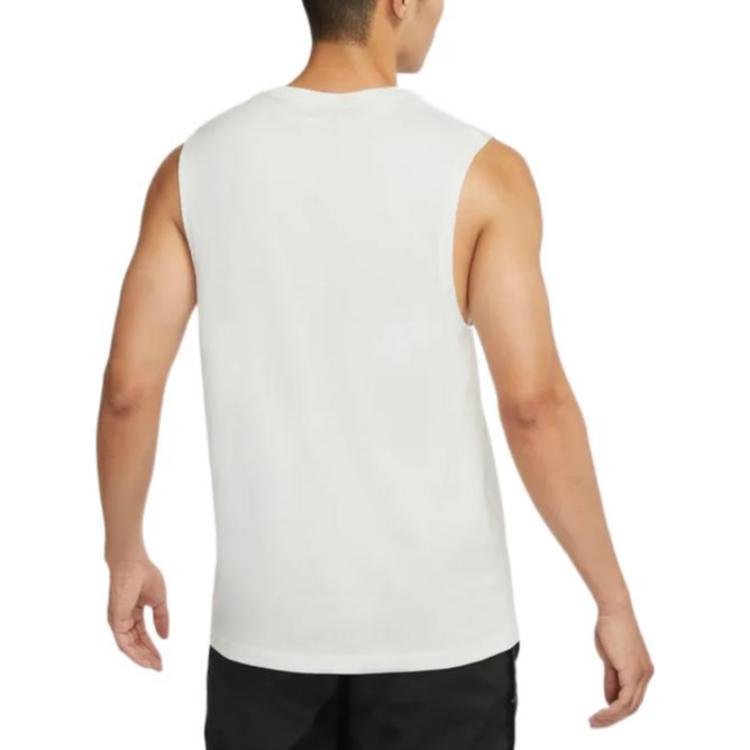 Air Jordan Dongdan Logo Printing Sleeveless Training White Vest DV6277-133