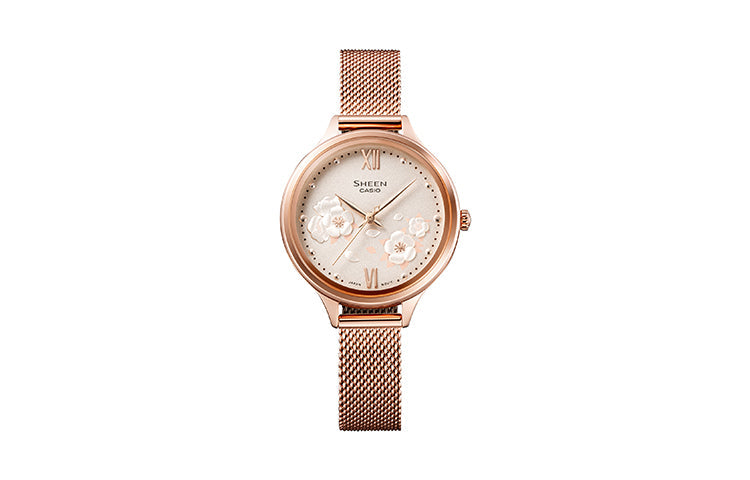 CASIO SHE-4551PGM-4AUPR Analog SHEEN Sapphire Crystal SHE-4551PGM-4AUPR
