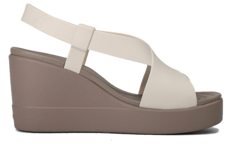 (WMNS) Crocs Brooklyn Lightweight Cement Gray Sandals 'Gray' 206222-16T