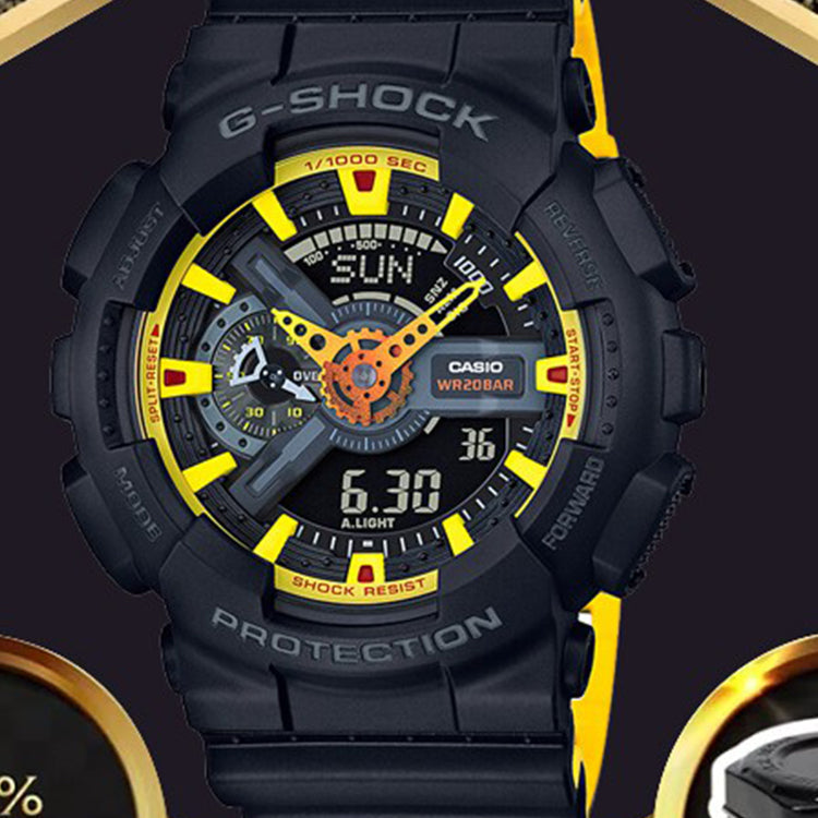 CASIO G-Shock Analog-Digital 'Black Yellow' GA-110BY-1A